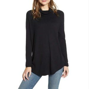 CALSON Black Knit Turtleneck Long Sleeve Pullover Tunic Sweater Size XS
